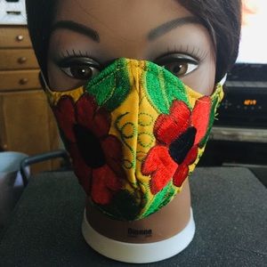 “Authentic Mexican” handmade embroidered facemask!